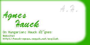 agnes hauck business card